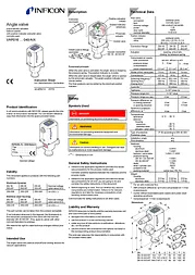 InfiniCon Systems Angle valve VAP016 User Manual