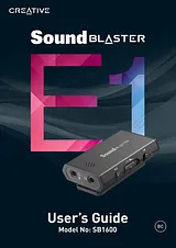 Sound Blaster E1 KOPFHÖRERVERSTÄRKER 70SB160000001 Техническая Спецификация