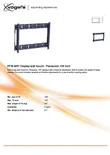 Vogel's PFW 6831 Display wall mount - Panasonic 103 inch 7368310 Merkblatt