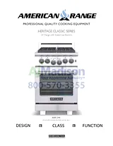 American Range ARR244 Foglio Delle Specifiche