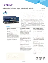 Netgear GS716Tv3 – ProSAFE 16-Port Gigabit Managed Switch Fiche De Données