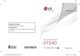 LG GT540 noir User Manual