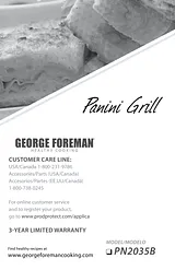 George Foreman PANINI GRILL Manuel D'Instructions