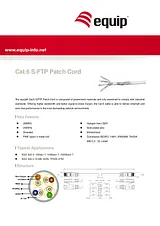 Equip Cat.6 S/FTP 0.25m 605543 Data Sheet