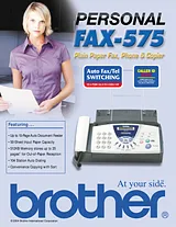 Brother FAX-575 FAX575 Fascicule