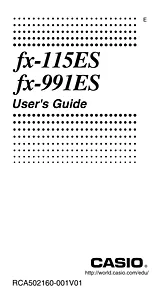 Casio fx-115ES 用户手册