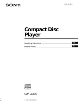 Sony CDP-CX335 Справочник Пользователя