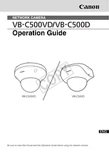 Canon VB-C500D Operating Guide