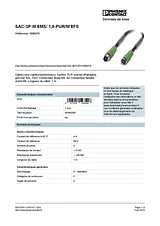Phoenix Contact Sensor/Actuator cable SAC-3P-M 8MS/ 1,0-PUR/M 8FS 1696978 1696978 Data Sheet