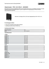 Phoenix Contact Plug-in module RC3- 48- 60UC 2833903 2833903 Data Sheet