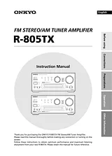 ONKYO R-805TX Manual Do Utilizador