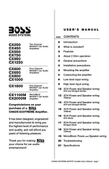 Boss Audio Systems CX450 사용자 가이드