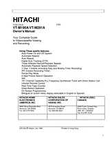 Hitachi VT-M291A 用户手册