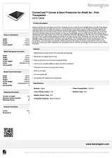 Kensington CornerCase™ Corner & Back Protection for iPad Air™ & iPad Air™ 2 - Pink Transparent K97013WW Leaflet