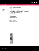 Sony ICD-B510F Guia De Especificaciones