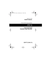 Optimus CTR-116 Manuel D’Utilisation