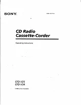 Sony CFD-V34 ユーザーズマニュアル