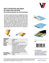 V7 Slim Tri-Fold Folio TA37BLU-2N Dépliant