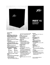 Peavey prosys 112 Specification Guide