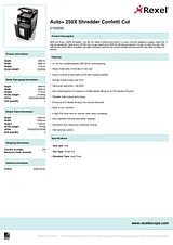 Rexel Auto+ 300X Cross Cut Shredder 2103250EU Leaflet