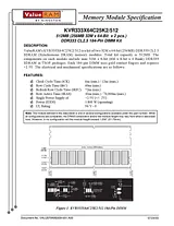 Kingston Technology 512MB 333MHz DDR Non-ECC CL2.5 DIMM (Kit of 2) KVR333X64C25K2/512 Data Sheet