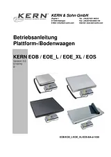 Kern Parcel scales Weight range bis 300 kg EOB 300K100L User Manual