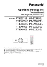 Panasonic PT-EW630E 사용자 설명서