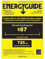 Samsung RF28HFEDBWW Energy Guide