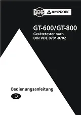 Beha Amprobe GT-800 STD KITVDE-tester 4472062 Справочник Пользователя