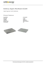 Whitenergy 6600mAh Apple MacBook A1189 04873 Prospecto
