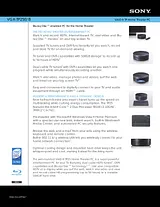 Sony VGX-TP25E Guida Specifiche