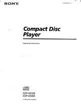 Sony CDP-XE500 Manual