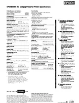 Epson 600Q Specification Sheet