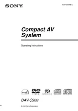 Sony DAV-C900 Manual Do Utilizador