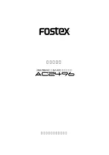Fostex AC2496 Manuale Utente