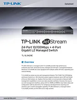 TP-LINK 24-Port 10/100Mbps + 4-Port Gigabit L2 Fully Managed Switch TL-SL5428E Data Sheet