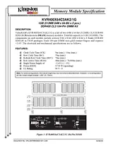 Kingston Technology ValueRAM 2x 512MB 400MHz DDR kit KVR400X64C3AK2/1G*C Leaflet
