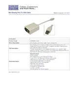 Cables Direct Mini Display Port -  VGA m/f HDMINIDP-VGA Prospecto