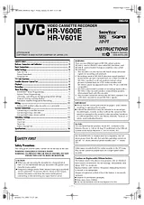 JVC HR-V600E 사용자 설명서
