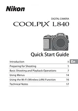 Nikon COOLPIX L840 Guia De Configuração Rápida