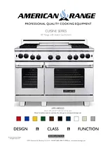 American Range ARR848L Spezifikationenblatt