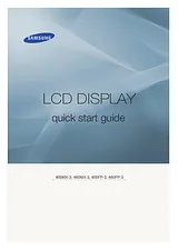 Samsung 460MX-3 Guide D’Installation Rapide
