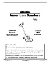 Clarke 1600 Справочник Пользователя