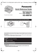 Panasonic KXMB781 Guía De Operación