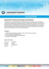 Conceptronic StreamVault Wireless Card Reader with Powerbank 1322150 Справочник Пользователя