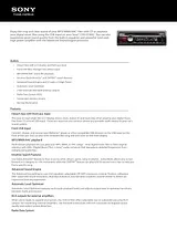 Sony CDX-GT40U Specification Guide