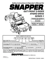 Snapper ZF5201M Справочник Пользователя