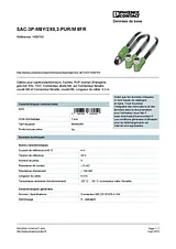 Phoenix Contact Sensor/Actuator cable SAC-3P-M8Y/2X0,3-PUR/M 8FR 1458703 1458703 Data Sheet
