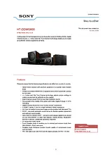 Sony HT-DDWG800 HTDDWG800 Manual Do Utilizador
