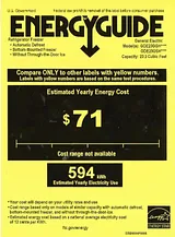 GE GDE23GGHWW Energy Guide